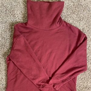Red Athleta Turtleneck Sweater
